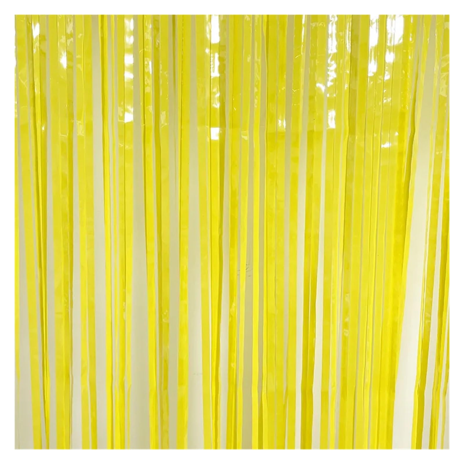 EnxJire Fringe Backdrop Curtain Foil Fringe Curtains Photo Booth Backdrop Wedding Party Decoration Rainbow Streamers(Yellow,1pc)