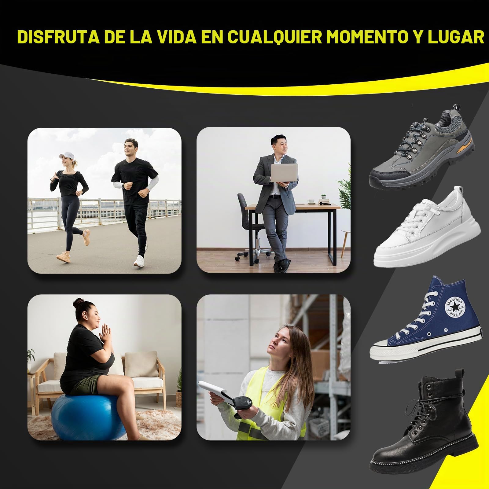 Plantillas para Metatarsalgia con Descarga Metatarsal, Plantillas para Neuroma de Morton y Plantillas para Fascitis Plantar y Espolón Calcáneo con Almohadilla Calcánea Gruesa-Mujer y Hombre 41-42