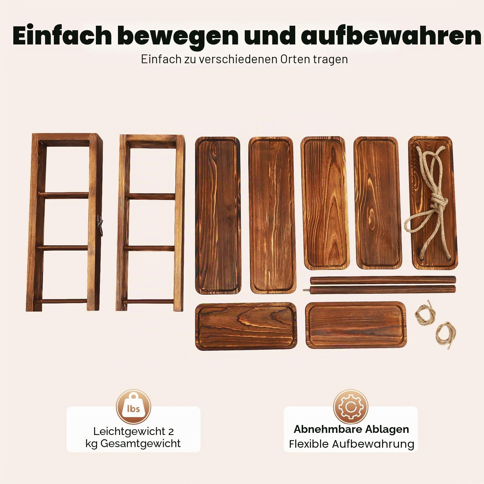 3-stöckiger Cupcake-Ständer aus Holz, verstellbare Dessert-Präsentation für Cupcakes, Snacks und Obst, dekorativer Party-Halter mit Schaukeldesign