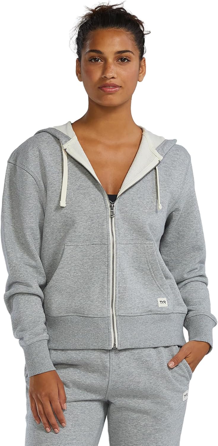 TYR womens Ultrasoft Heavyweight Terry Full Zip Hoodie