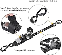 Vista 3 de Ayaport Correas de amarre para remolque de barco (trinquete de acero inoxidable) de 1.5 m, 1089 kg de fuerza de rotura Correas de trinquete