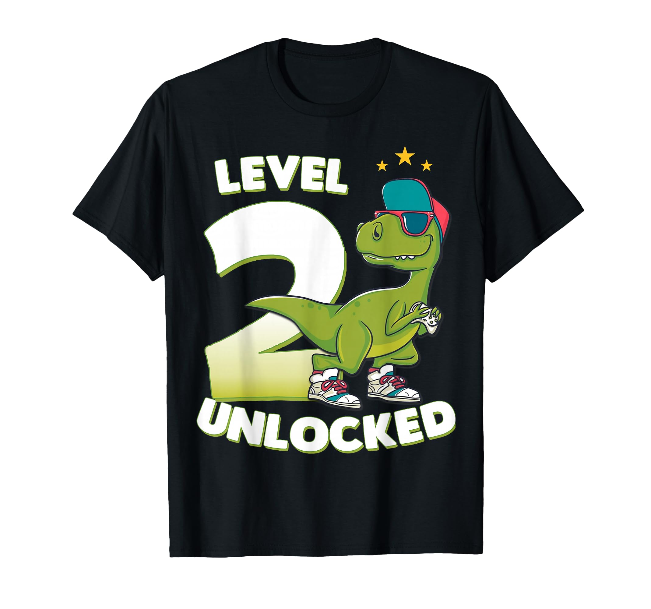 2nd Birthday T Shirt Dinosaur Rex 2 Years Old Boys Gift T-Shirt