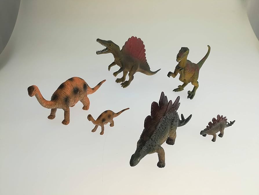 ステゴサウルスとスピノサウルスのフィギュアセット／恐竜 Amazon | ナショナルジオグラフィック 恐竜フィギュアセットA 6個
