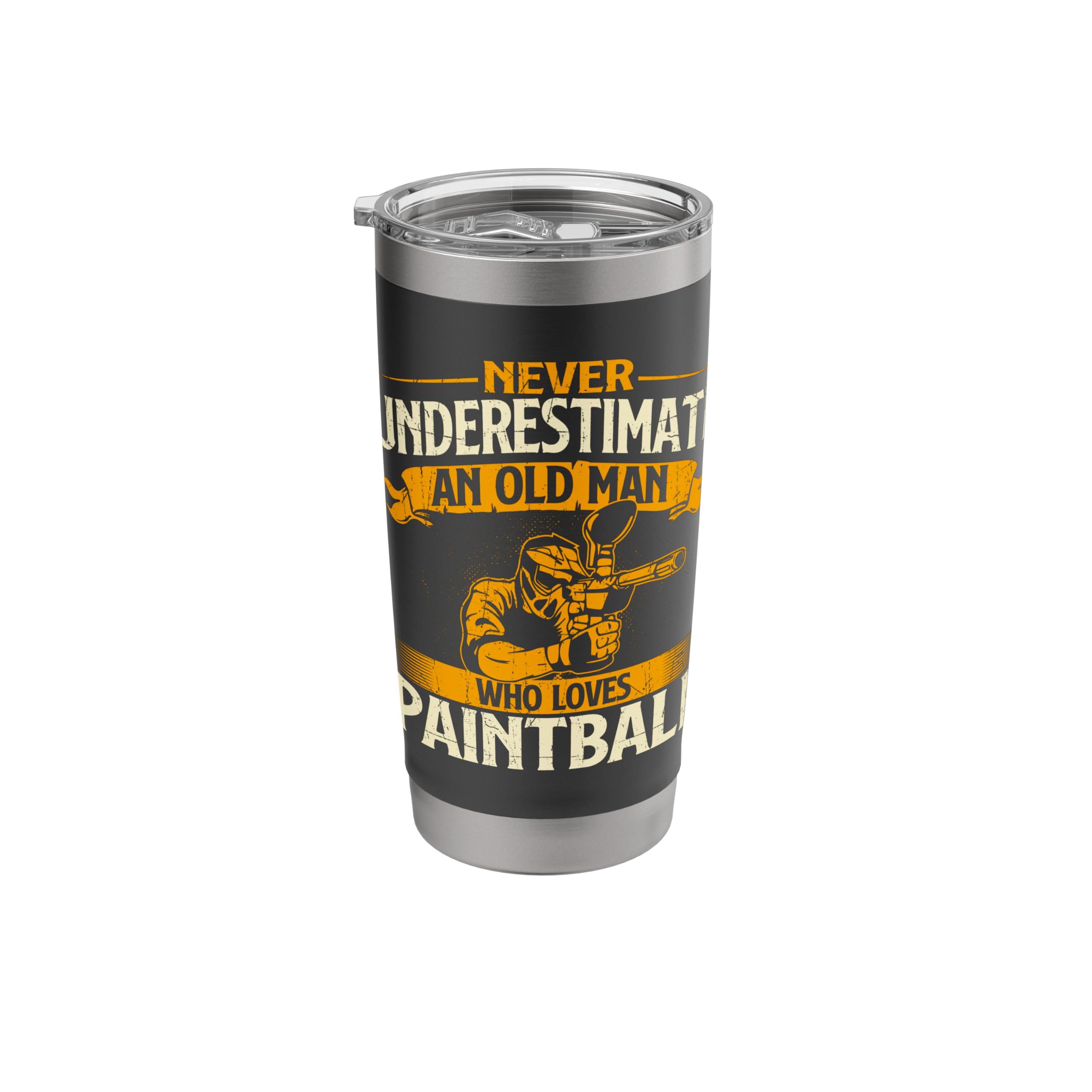 Old Man Who Loves Paintball - Paintballer Tactical Sports Stainless Steel Insulated Tumbler
