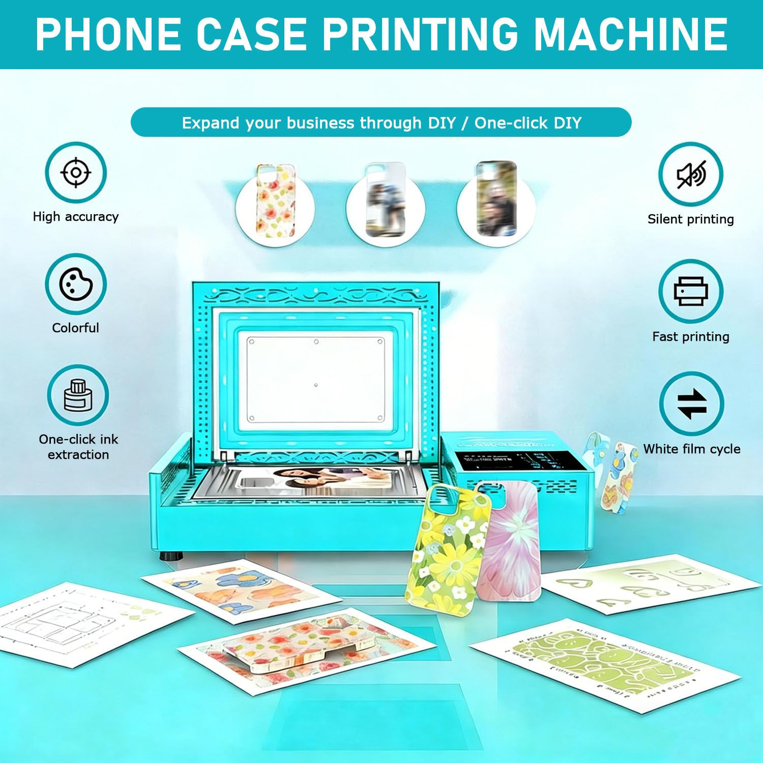 Maszyna do termotransferu etui na telefony komórkowe, prasa termotransferowa do etui na telefony 3D, maszyna do sublimacji 3D do samodzielnego i komercyjnego tworzenia etui OnlyMachine-0PCS
