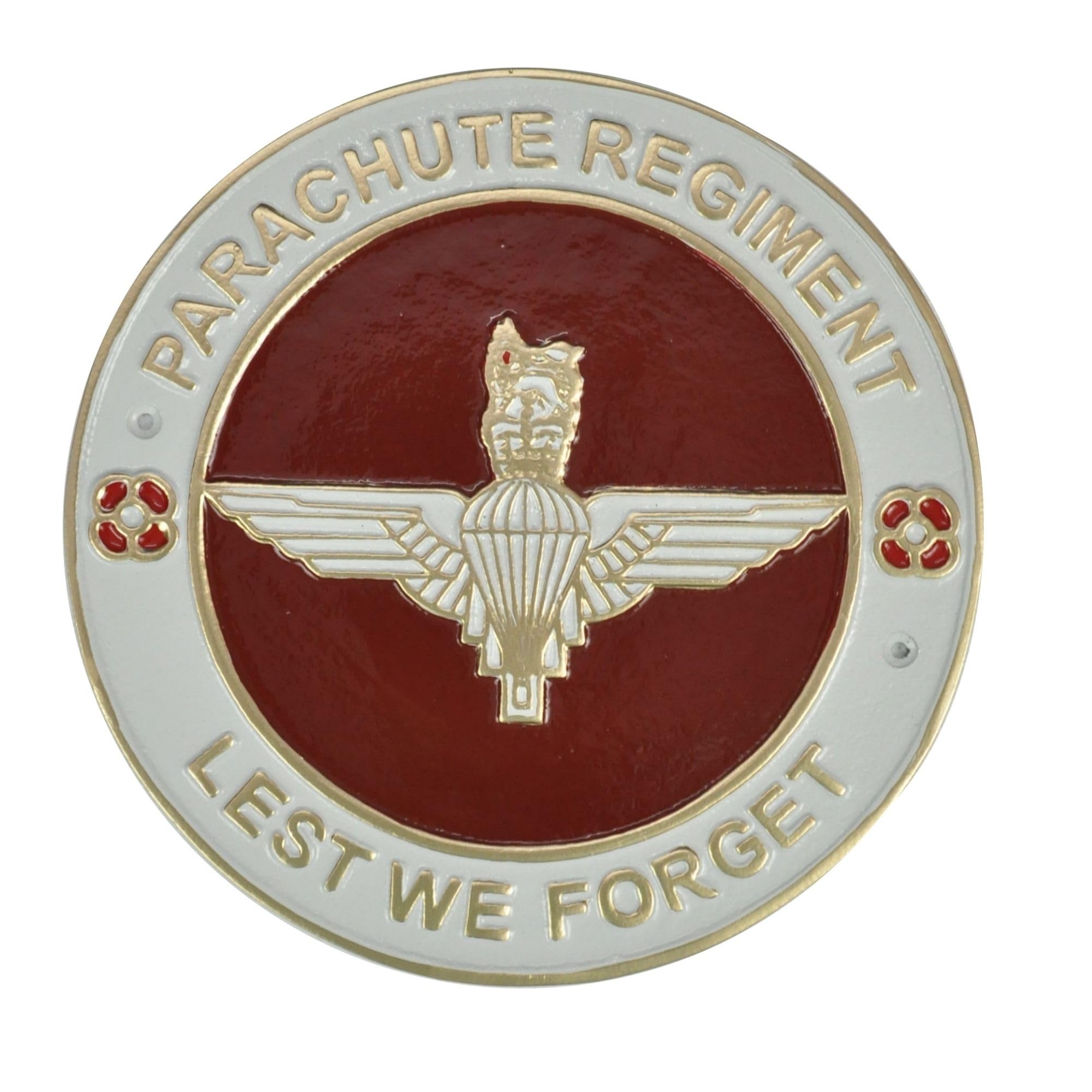 Vintage Style, Cast Metal Sign, Parachute Regiment Lest We Forget Plaque