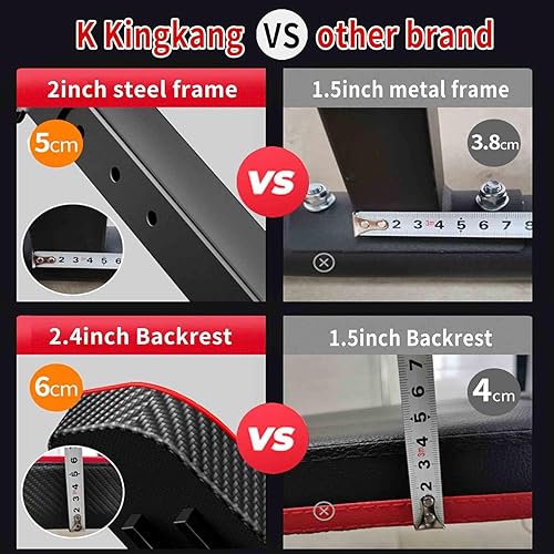 Miniatura 4 de Banco de pesas ajustable para gimnasio en casa, bancos inclinados plegables para entrenamiento de cuerpo completo, peso máximo de 600 libras