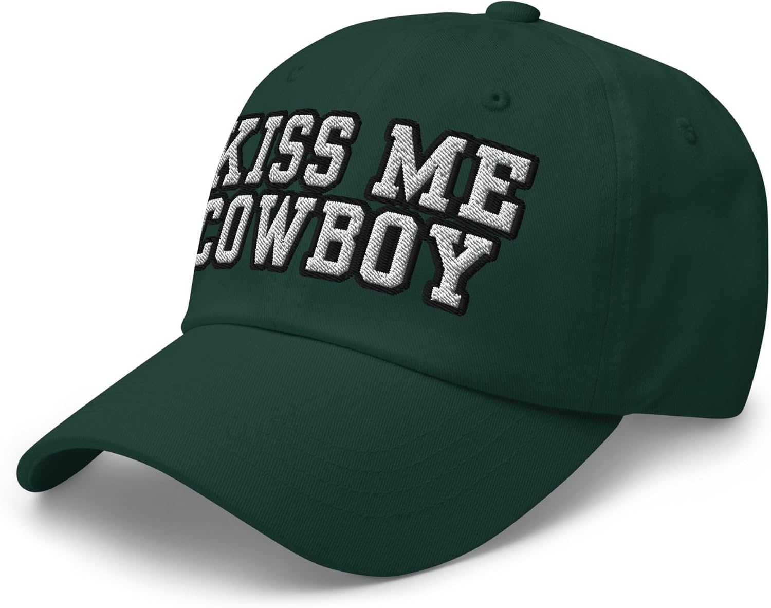 NX Kiss Me Cowboy Embroidered Curved Bill Cap Relaxed Fit Low Crown Adjustable Western Country Cowgirl Dad Hat