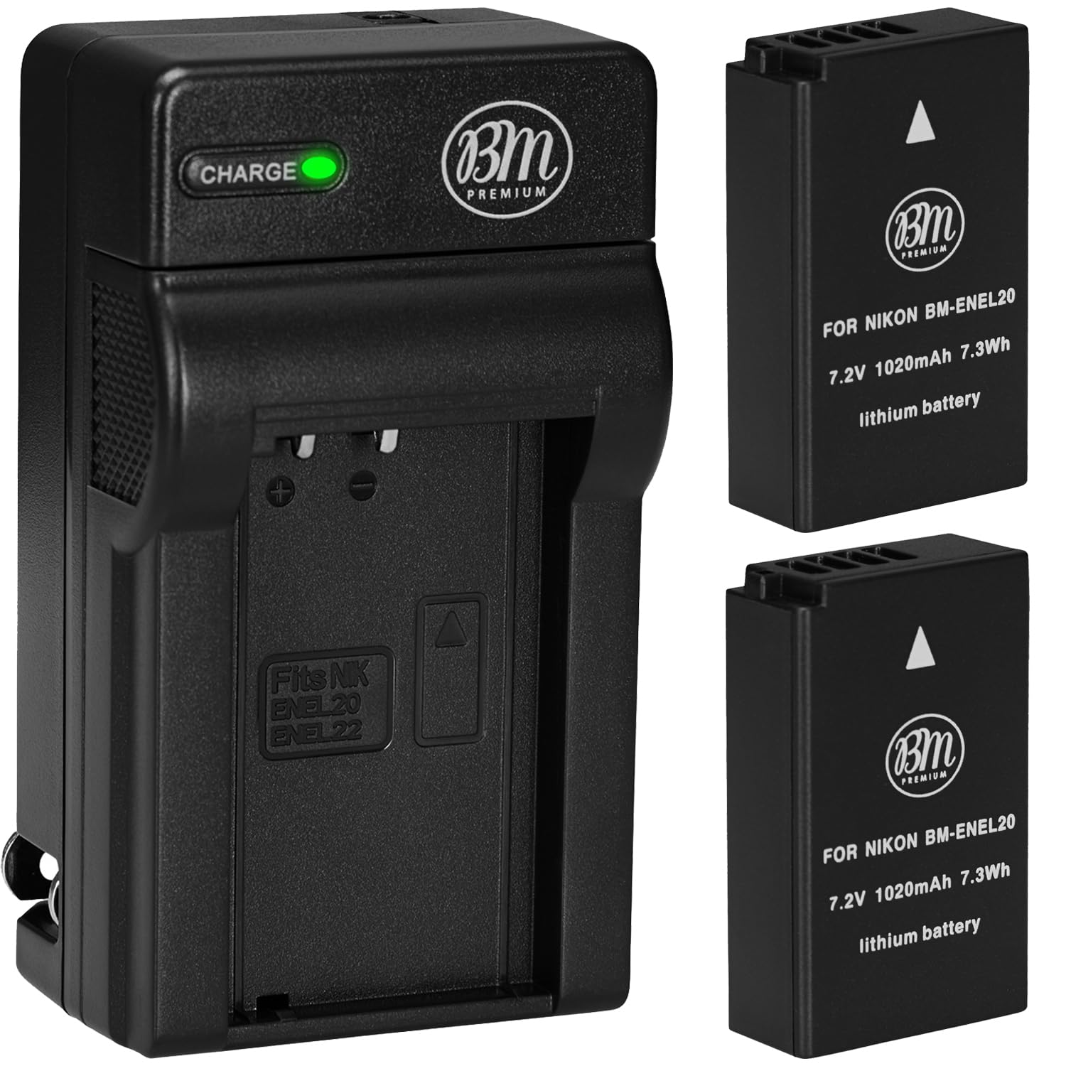 Amazon.com: BM Premium 2 Pack of ENEL20, EN-EL20A Batteries and