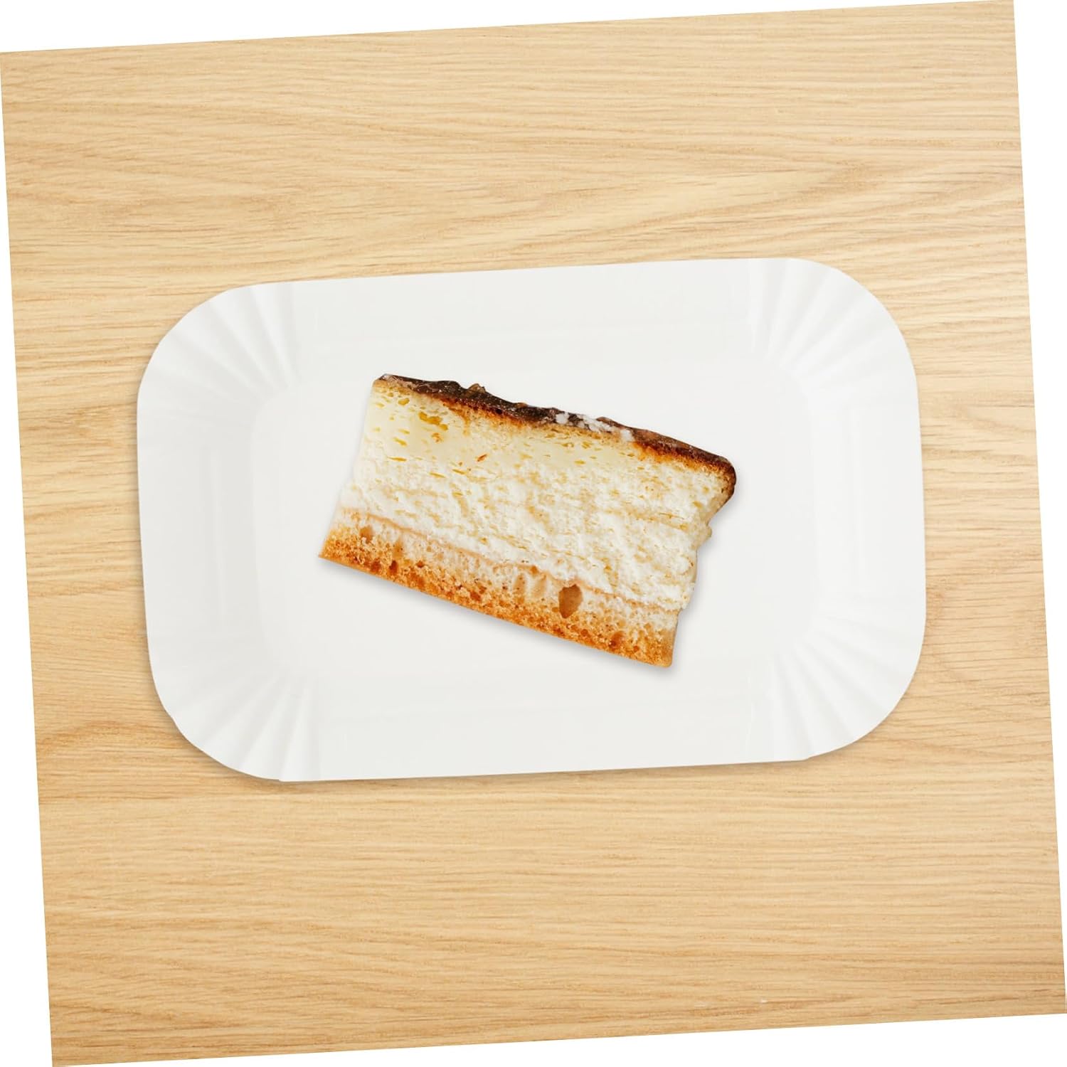 ORFOFE 100pcs Disposable Dessert Trays High-class Cake Plates for Birthday Parties Sturdy Lightweight Design for Events Home Use No Cleanup Required