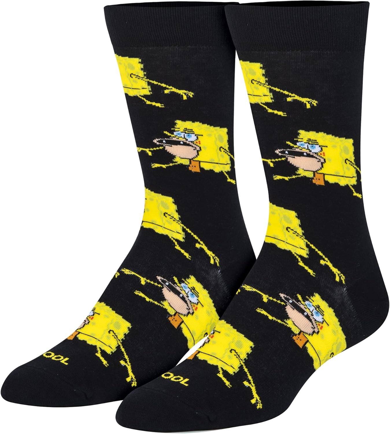 Cool Socks - Pre Historic SpongeBob Socks for Men & Women – Funny Cartoon Crew Sock Featuring SpongeBob Face – Official Nickelodeon Apparel – Comfy & Bold – One Size Fits Most - Image 2