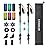 KINGGEAR Nordic Walking Stick, TP1 Hiking Poles Retractable Lightweight 7075 Aluminum, Trekking Poles with Flip Lock, Natural Cork and EVA Grip, 2pc Hiking Gear