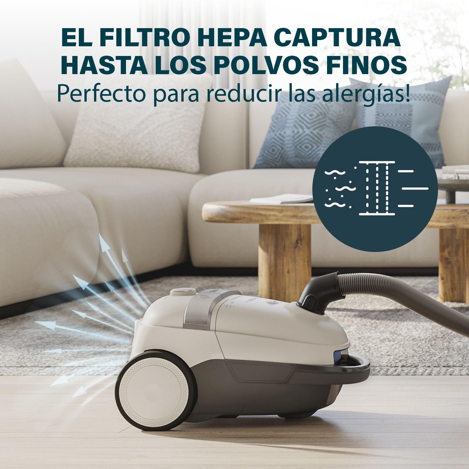 Princess Airmotion Plus, Ligero & Compacto & Gran Capacidad 4L, 700W, Filtro HEPA, Alcance de 10m, Silencioso (68 dB), Potencia Regulable, Tubo telescópico, Accesorios, Aspiradora con Bolsa, 336080