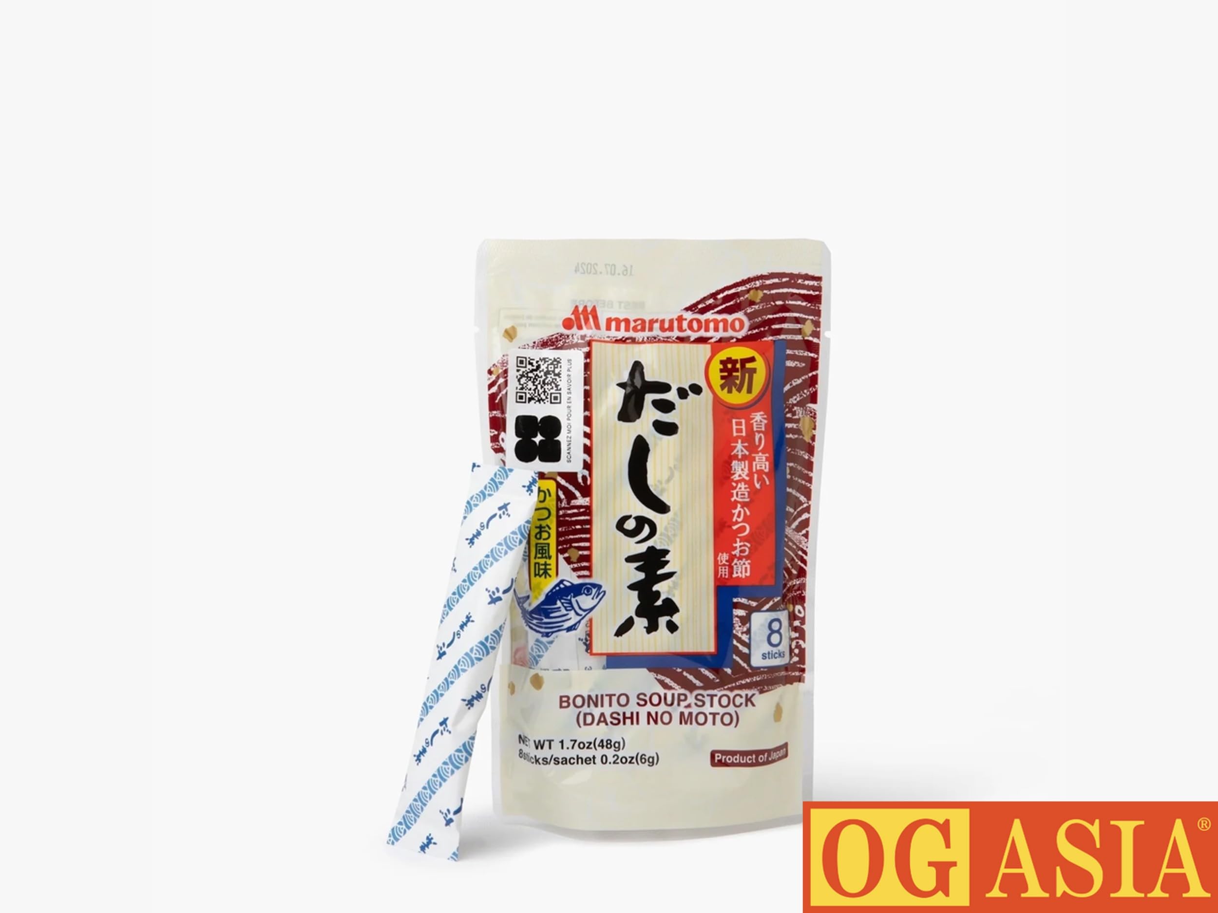 MARUTOMO Dashino Moto Lot de 15 poudres Dashi japonaises pour soupe miso et plus encore, goût authentique Umami OG ASIA 720 g