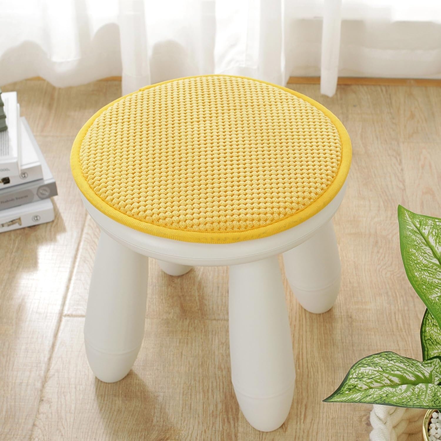 NMVAWIPT Round Stool Cushion, Chair Seat Cushions For Dining Kitchen, Office, Bar Stools(2#,18ins)