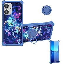 jioeuinly Case Compatible for Nuu Mobile N20 Phone Case Cover [with Tempered Glass Screen Protector][Hard PC + Soft Silicone][Ring Support] [Colorful Reflect Light] IMDL-LMG