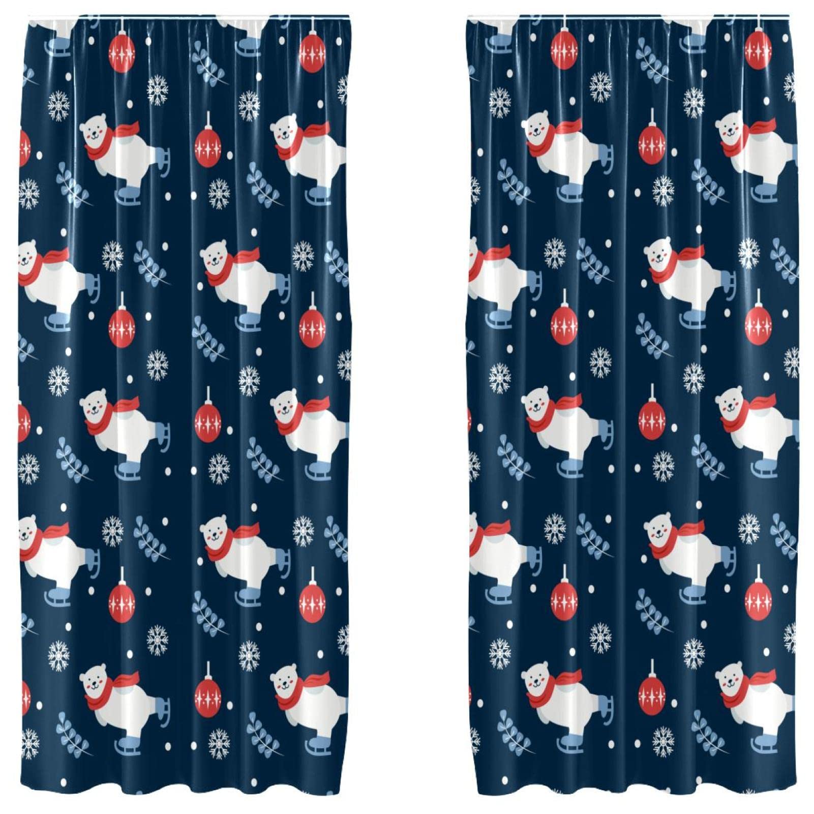 Cortinas opacas infantiles oso de polo evitan reflejos en pantallas