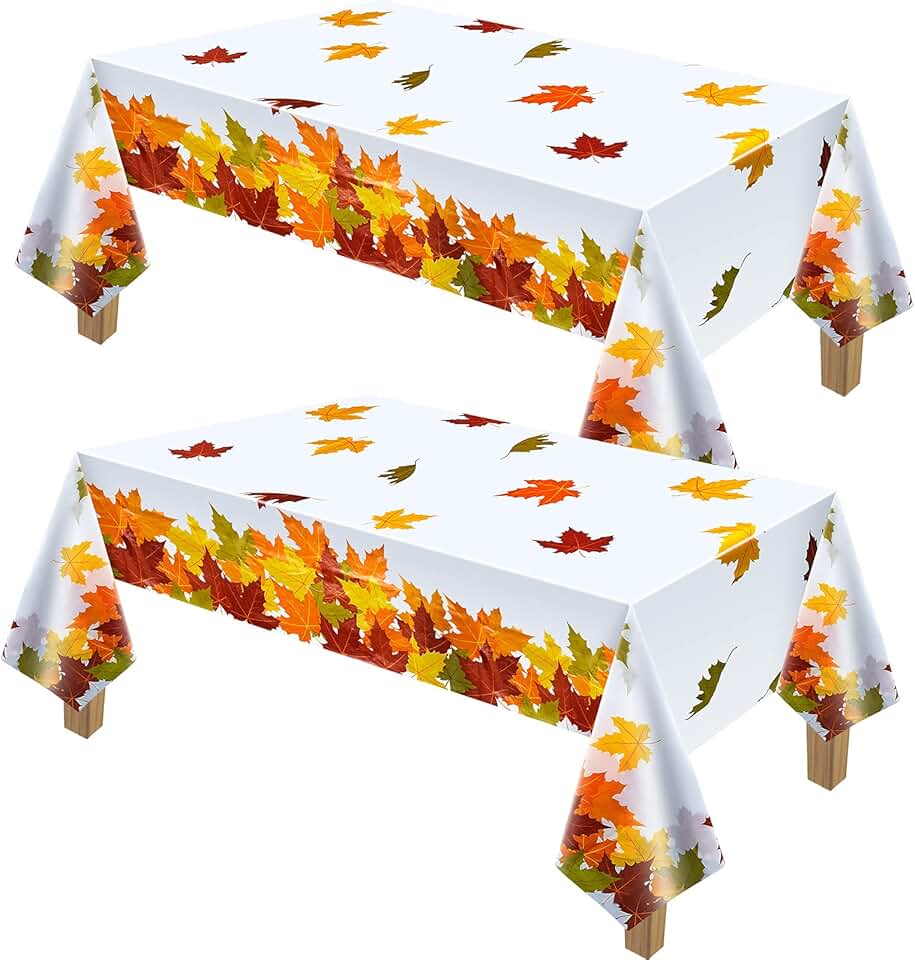 fall plastic tablecloths