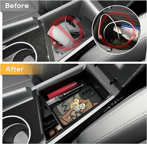 Miniatura 3 de LFOTPP H*yundai Elantra Limited - Organizador de consola central de coche híbrido H*yundai 2021 2022 2023 2024 H*yundai Elantra SEL CN7 Bandeja