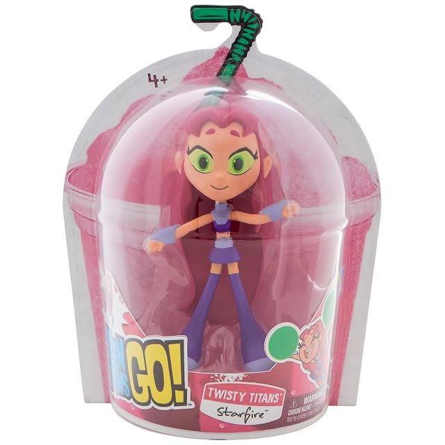 Foto 2 de 8 de DC Comics Teen Titans Go! Twisty Titans, Starfire, figura de acción flexible