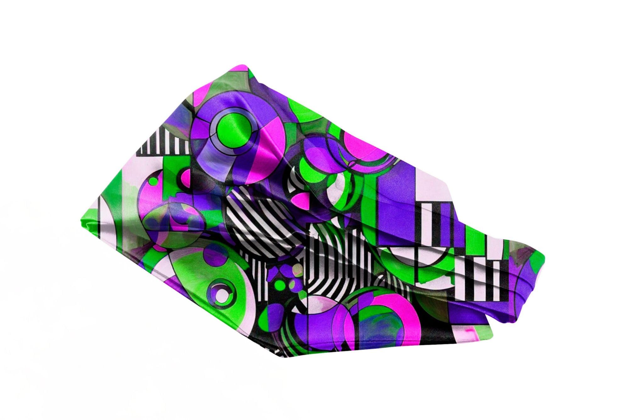 Modern Art 2 Printed Ascot for Men - Scarf Neckwear for Men with Matching Pocket Square-image-31