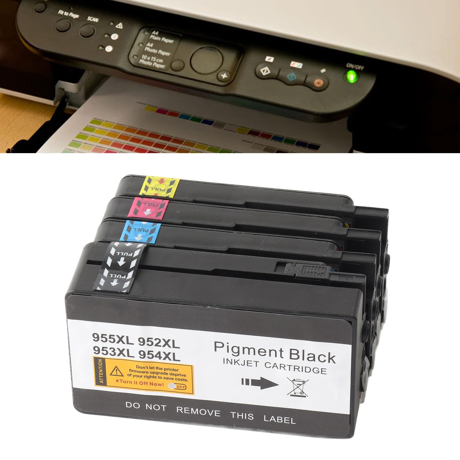 Amazon.co.jp: OfficeJet Pro 8210 More用プリンターインクセット、4色