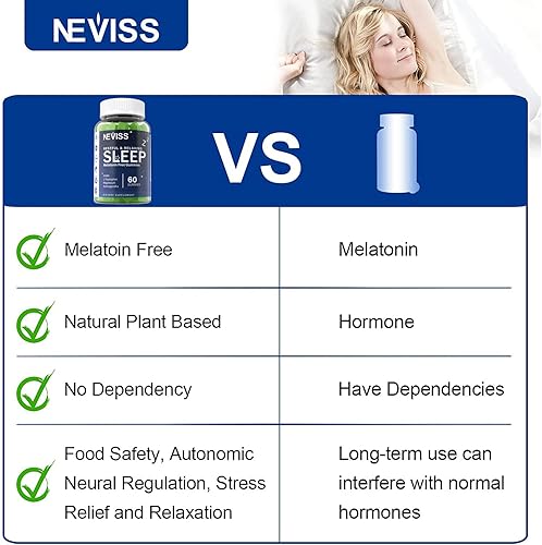 Miniatura 5 de Gomitas de ayuda para dormir sin melatonina para adultos  GABA, L-triptófano, magnesio, ashwagandha  Formación sin hábitos, ayuda para la relajación