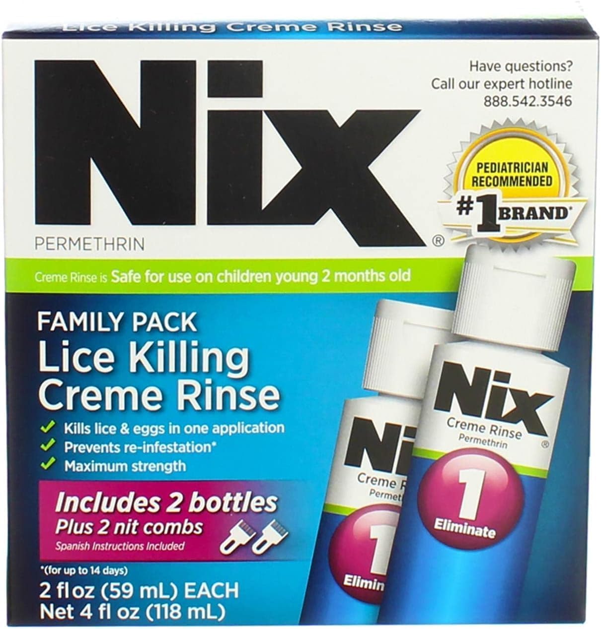 Amazon.com: Nix Lice Treatment Family Pack 4 oz (Pack of 2) : Health ...