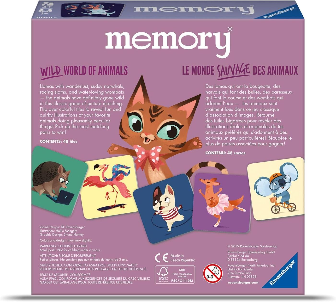 Ravensburger Wild World of Animals Memory Game for Boys & Girls Age 3 & Up! - A Fun & Fast Cuddly Matching Game (20360)