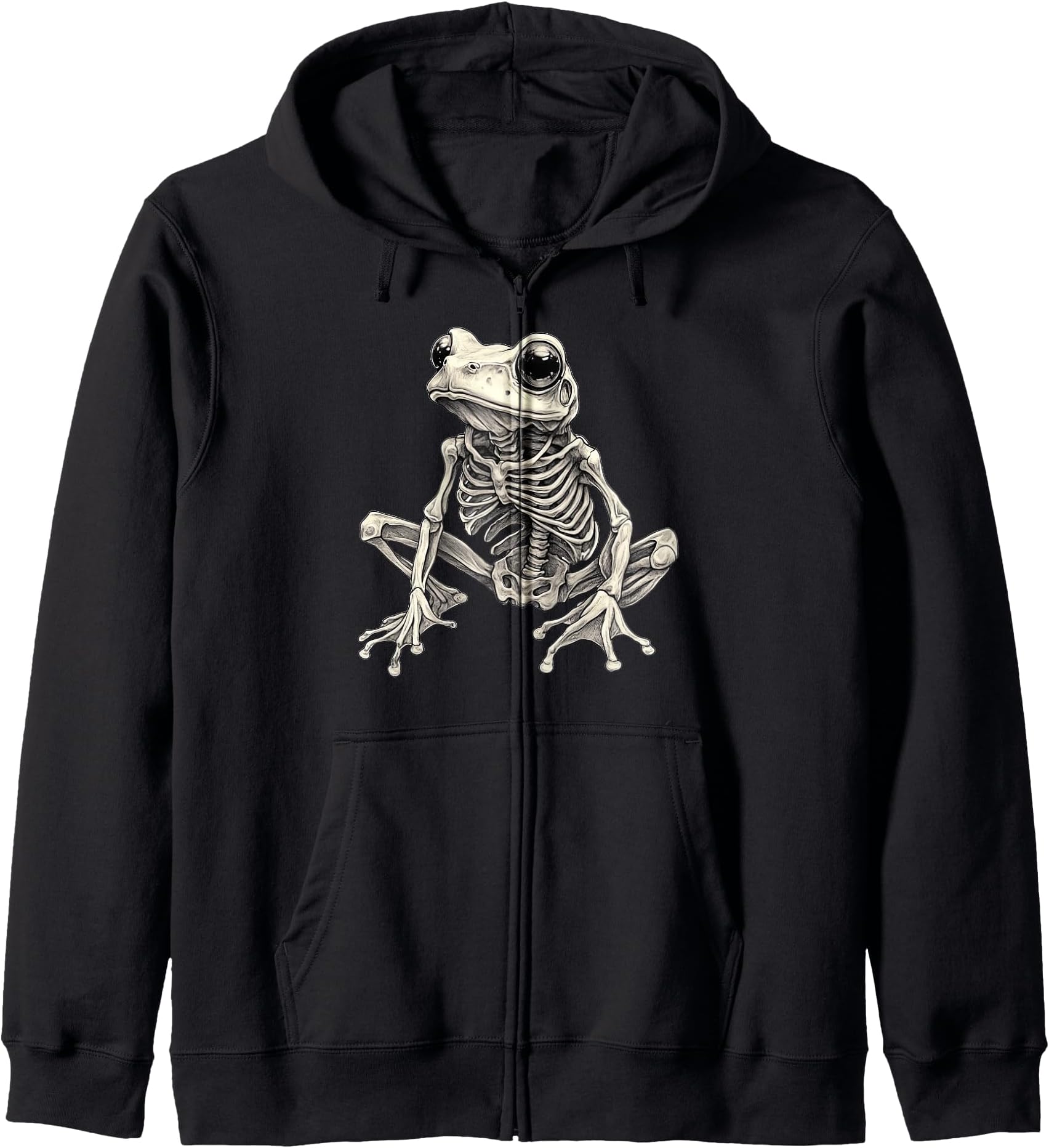 Frog Skeleton Halloween Zip Hoodie