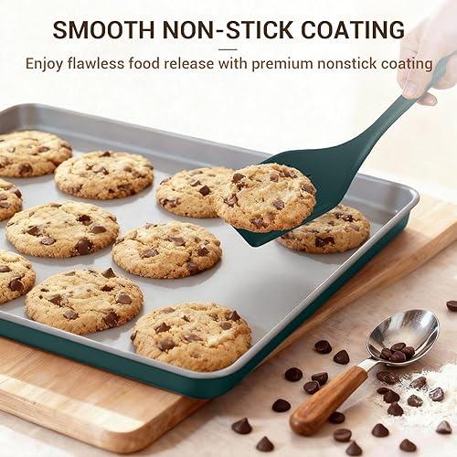 Miniatura 8 de Ammeloo 18-Piece Ceramic Pots and Pans Set & 22-Piece Baking Pans Set Stackable Bakeware Hunter Green