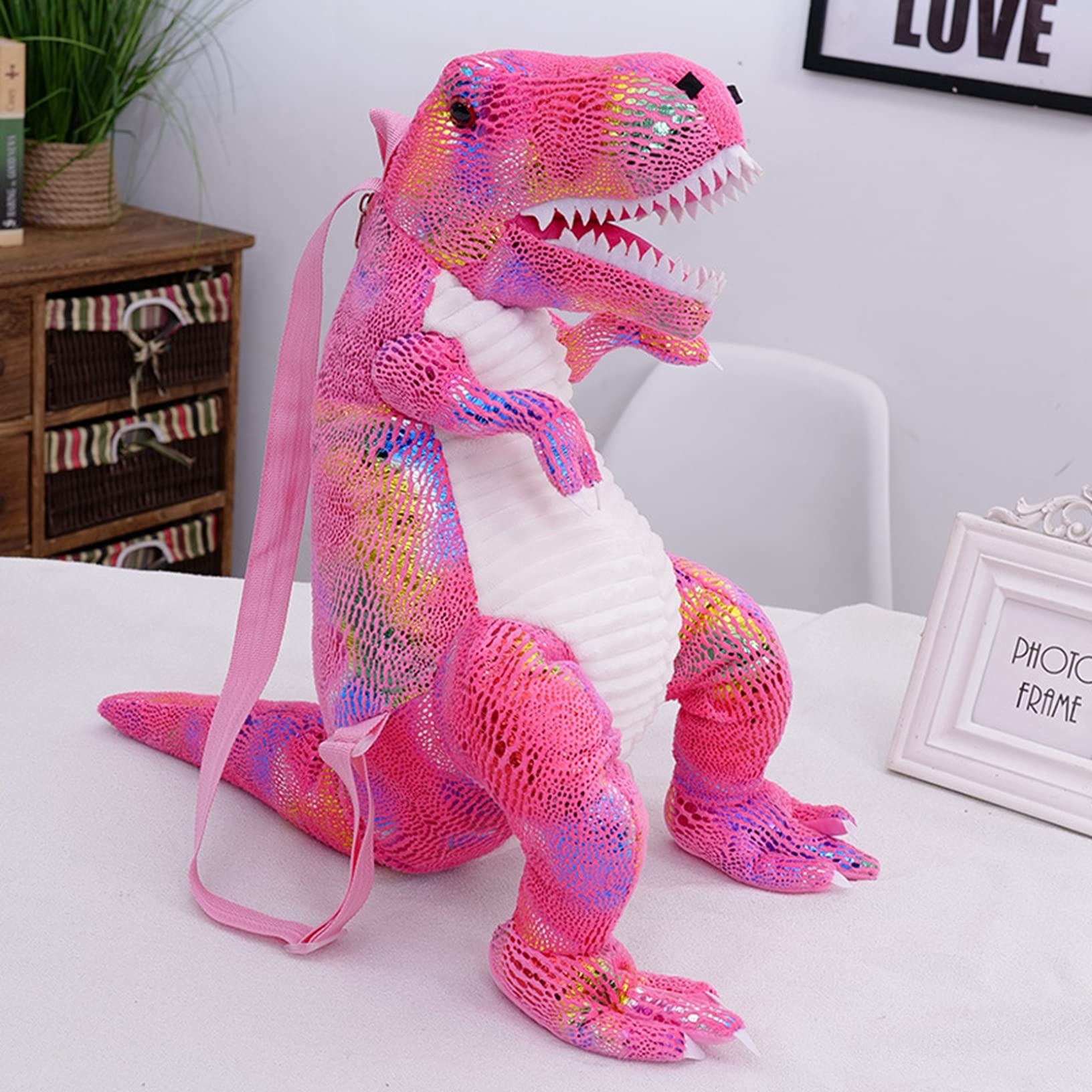 Amazon.co.jp: 恐竜ぬいぐるみバック リュック ザウルス ティラノ