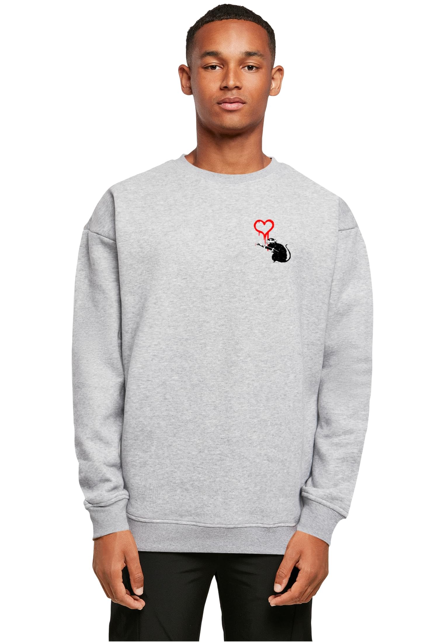 Pull pour homme Merchcode gris contre le froid automnal taille L - 4