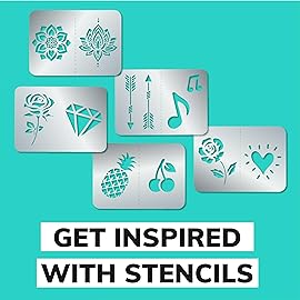 BODYMARK BIC Body Art Markers, Pastel Pop, Flexible Brush Tip, 5-Count Pack of Assorted Colors, Skin-Safe*, Cosmetic Quality