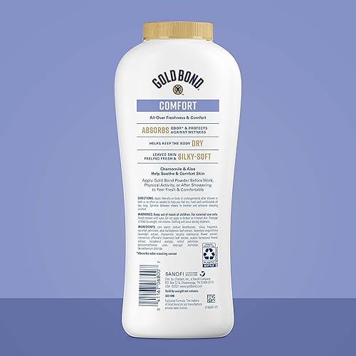 Miniatura 3 de Gold Bond Comfort Body Powder, 10 onzas, sin talco, aroma fresco y limpio con aloe y manzanilla