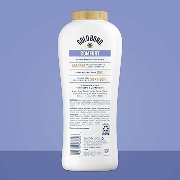 Gold Bond Comfort Body Powder for Men and Women, 10 oz., Talc-Free, Fresh Clean Scent With Aloe & Chamomile