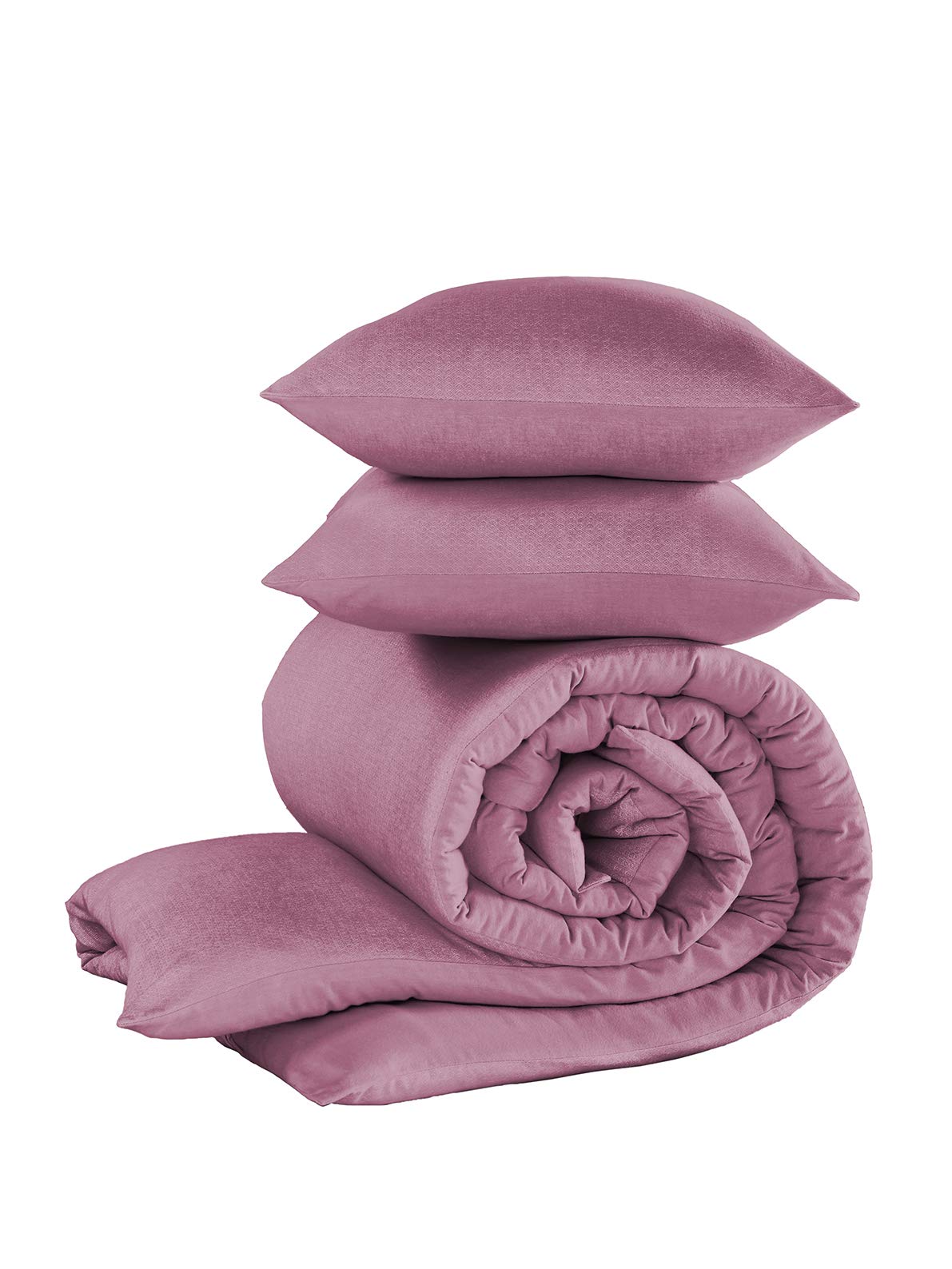 De Witte Lietaer Tarbot Pink Cotton Duvet Cover and Pillowcase Set 240 x 220 cm