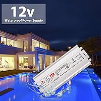 Vista 3 de Controlador LED de 100 vatios, 110 V CA a 12 V CC, salida de bajo voltaje, adaptador de transformador de bajo voltaje impermeable IP67 con enchufe