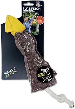 Spunky pup Fly & Fetch Dog Toy - Durable, Floating, Interactive Bungee Launcher for Fetch and Water Play, Canvas Eagle