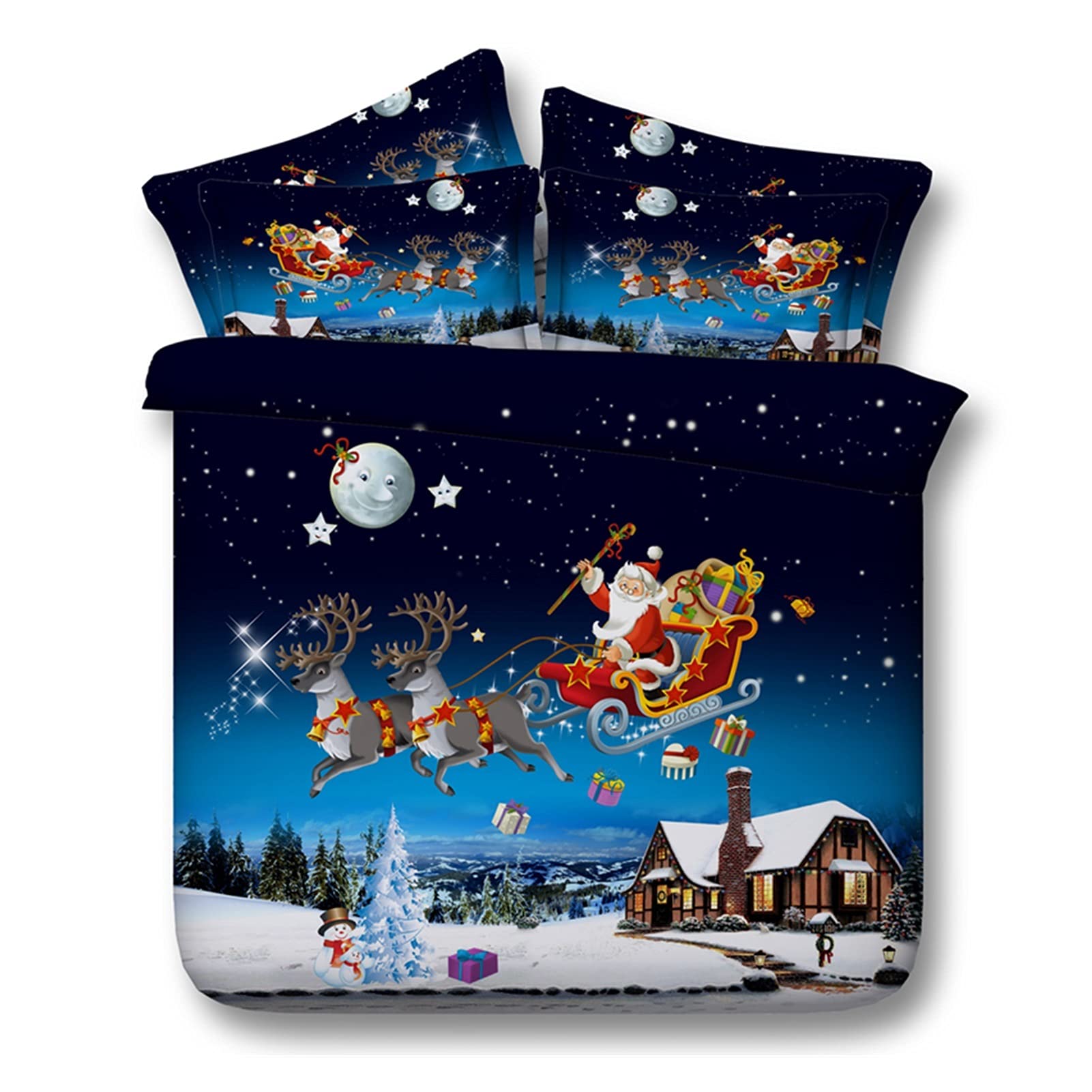 Housse de couette de Noël 3D pour transformer votre chambre triste en décor de fête