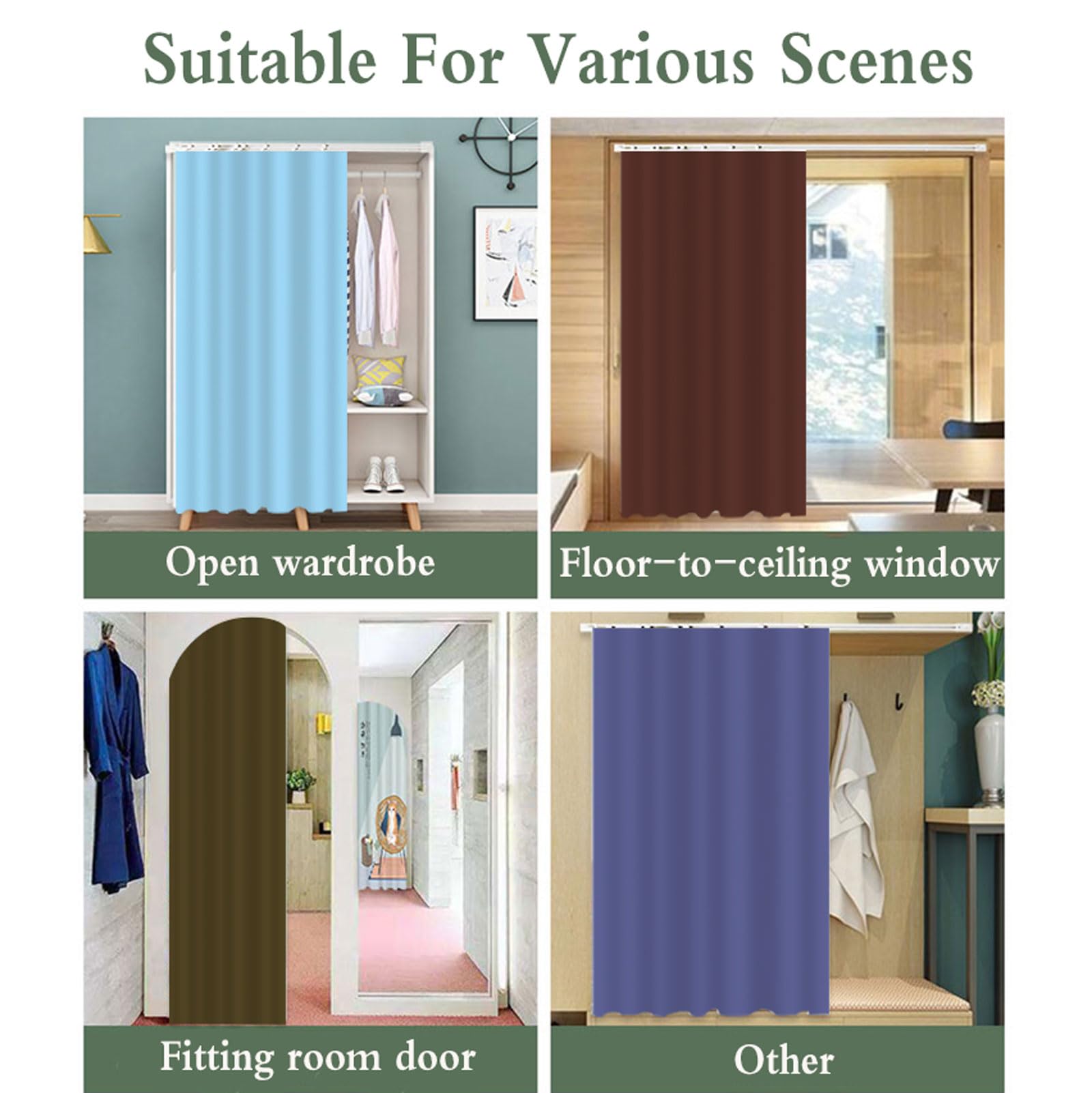 Rideau Anti-Poussière pour Armoires et Bibliothèques, Solution de Rangement Anti-Poussière Autocollante, Sans Perçage avec Rail de Suivi, Idéal pour la Chambre et le Salon