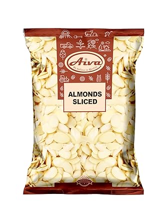 Aiva Blanched Almonds Sliced | Sliced Almonds | Raw Sliced Almond - 5 LB Bulk Bag Premium Sliced Almonds for Baking, Cooking, and Toppings