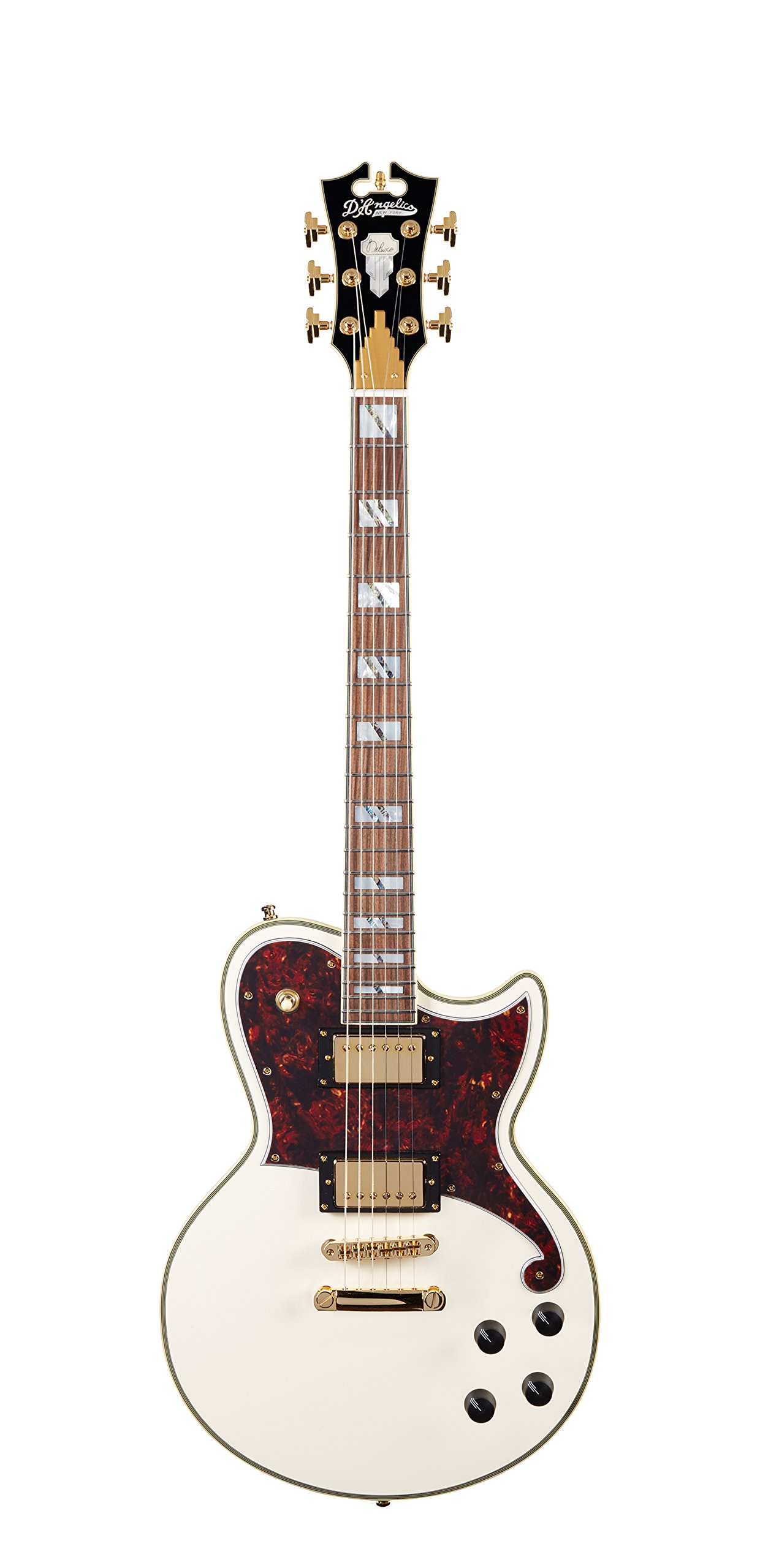 wow123 D'Angelico Deluxe Atlantic新同美品 D'Angelico Deluxe Atlantic Electric Guitar - Vintage White