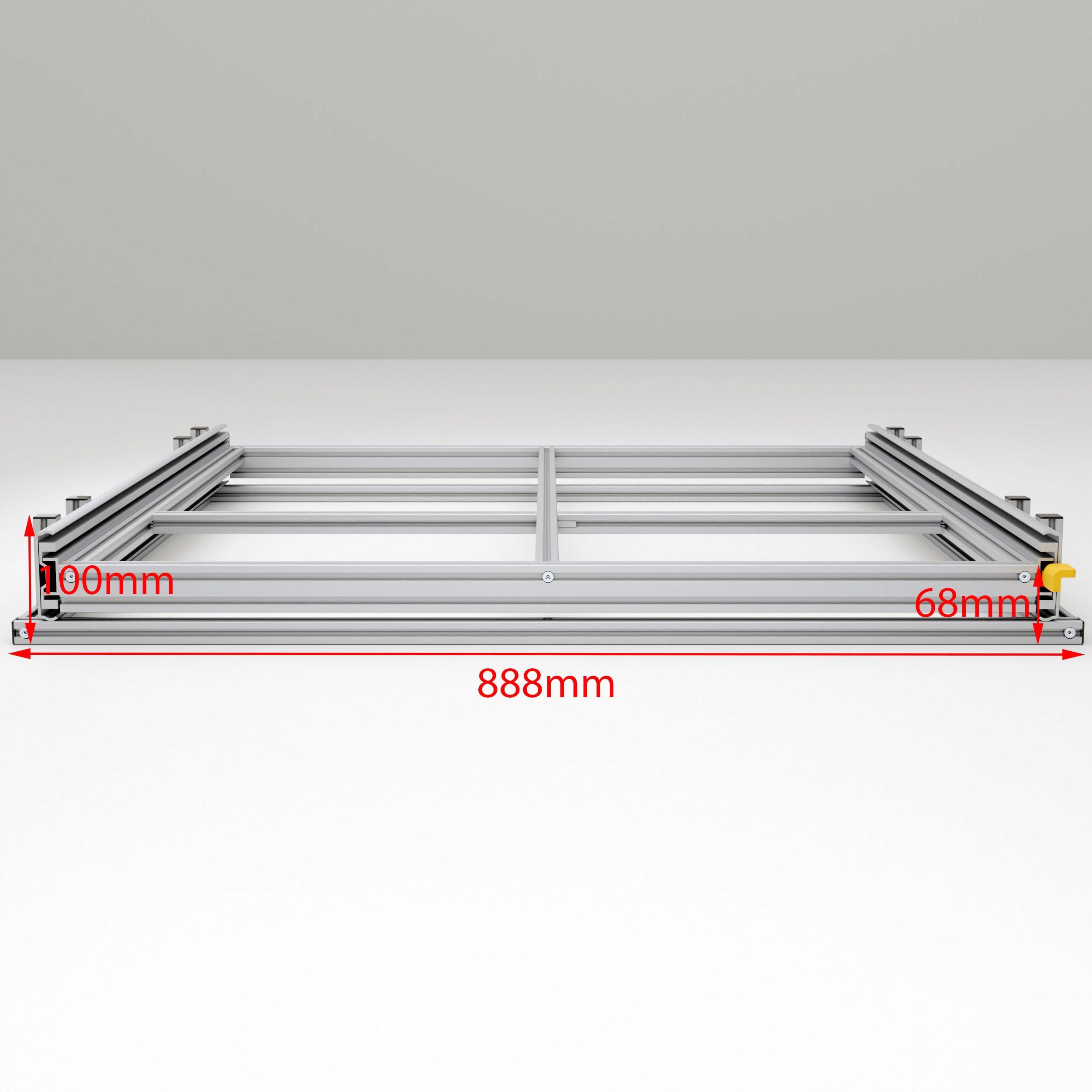 Auszugsystem für Selbstausbau in Wohnmobilen, Länge 90cm, Belastung bis 220kg, Auszugsregal (Breite: 80cm)