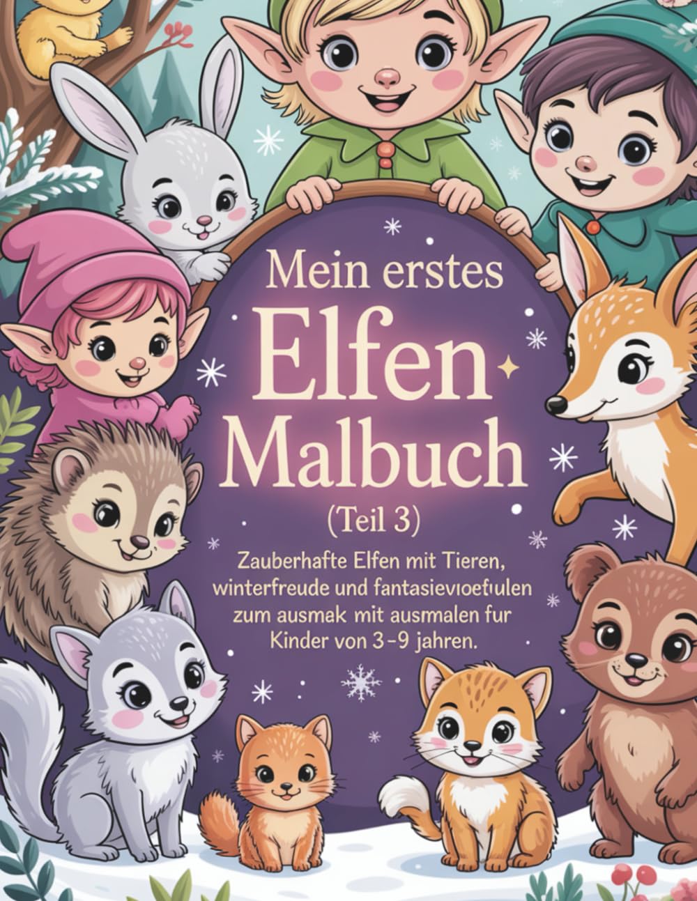 Mein erstes Elfen-Malbuch (Teil 3): Zauberhafte Elfen mit Tieren, Winterfreude und fantasievollen Abenteuern zum Ausmalen für Kinder (Magische Freunde zum Ausmalen)