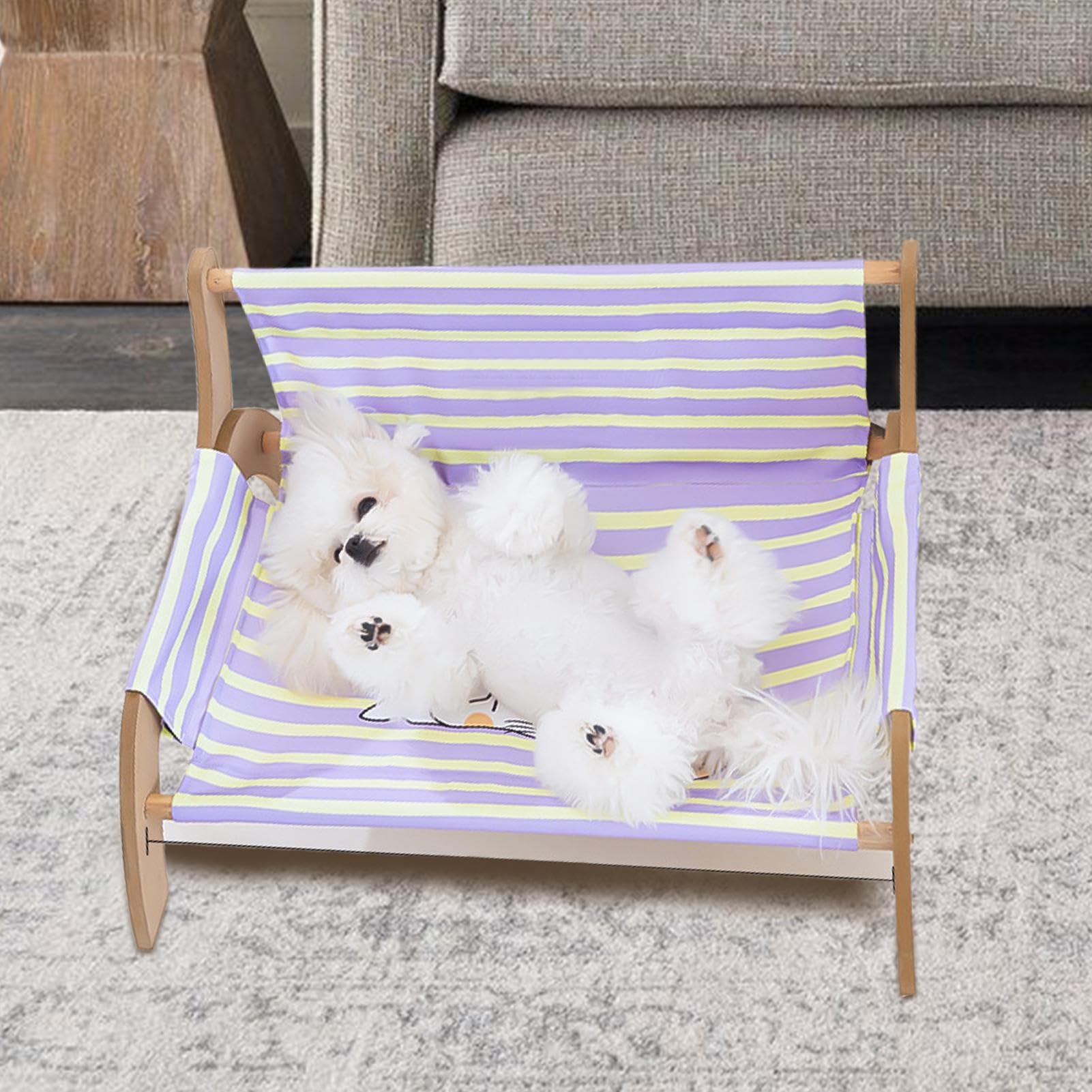Poltrona per Animali da Compagnia,Rilassante Leggera con Strisce | Decorative - Prodotti per il Sonno dei | Riposo, Sonno, Vita in Appartamento, Famiglie con Più Gatti, Uso all'Aperto