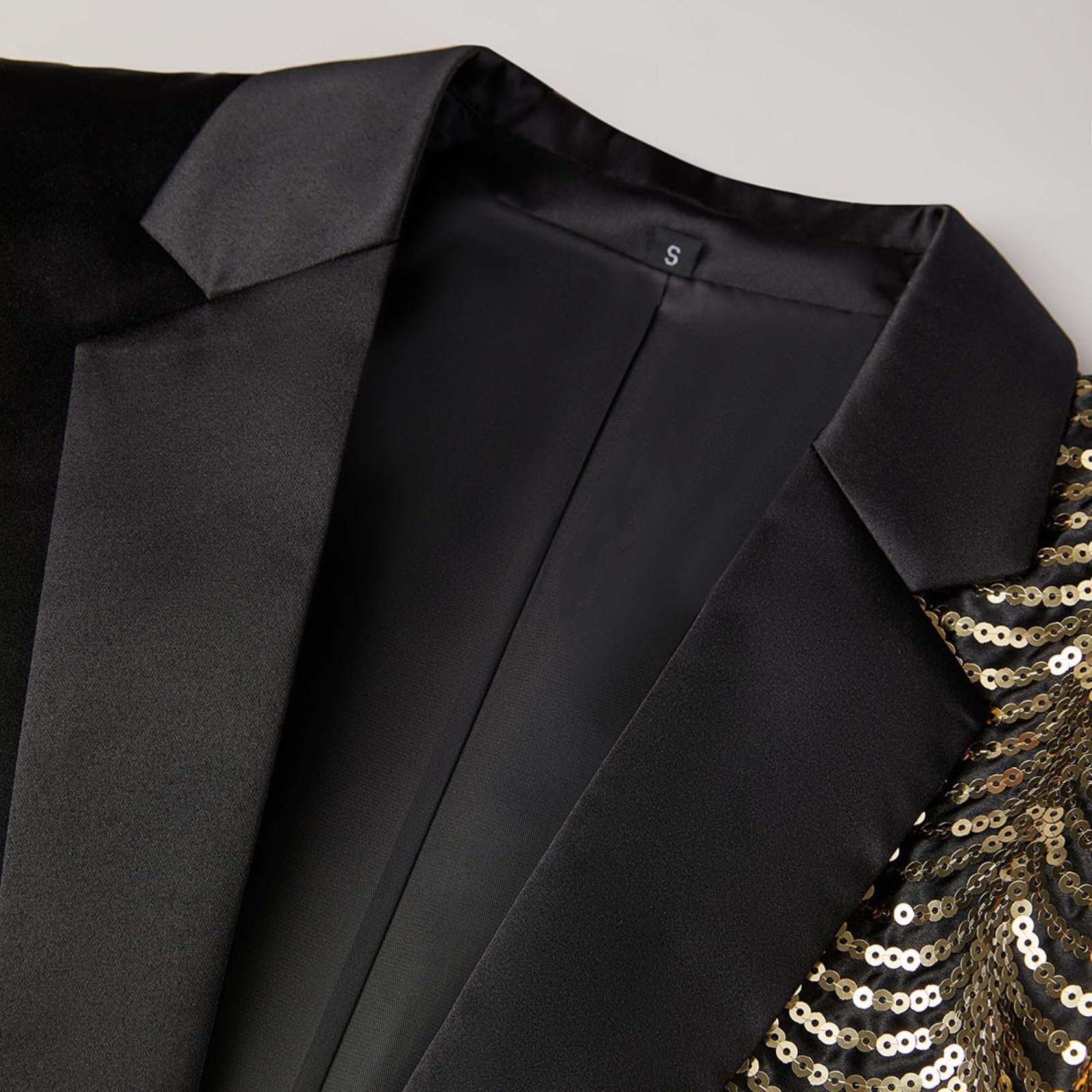 Chaqueta Americana Hombre Tallas Grandes, Traje de Graduación Masculino con Lentejuelas y Corte Entallado para Eventos Formales e Informales