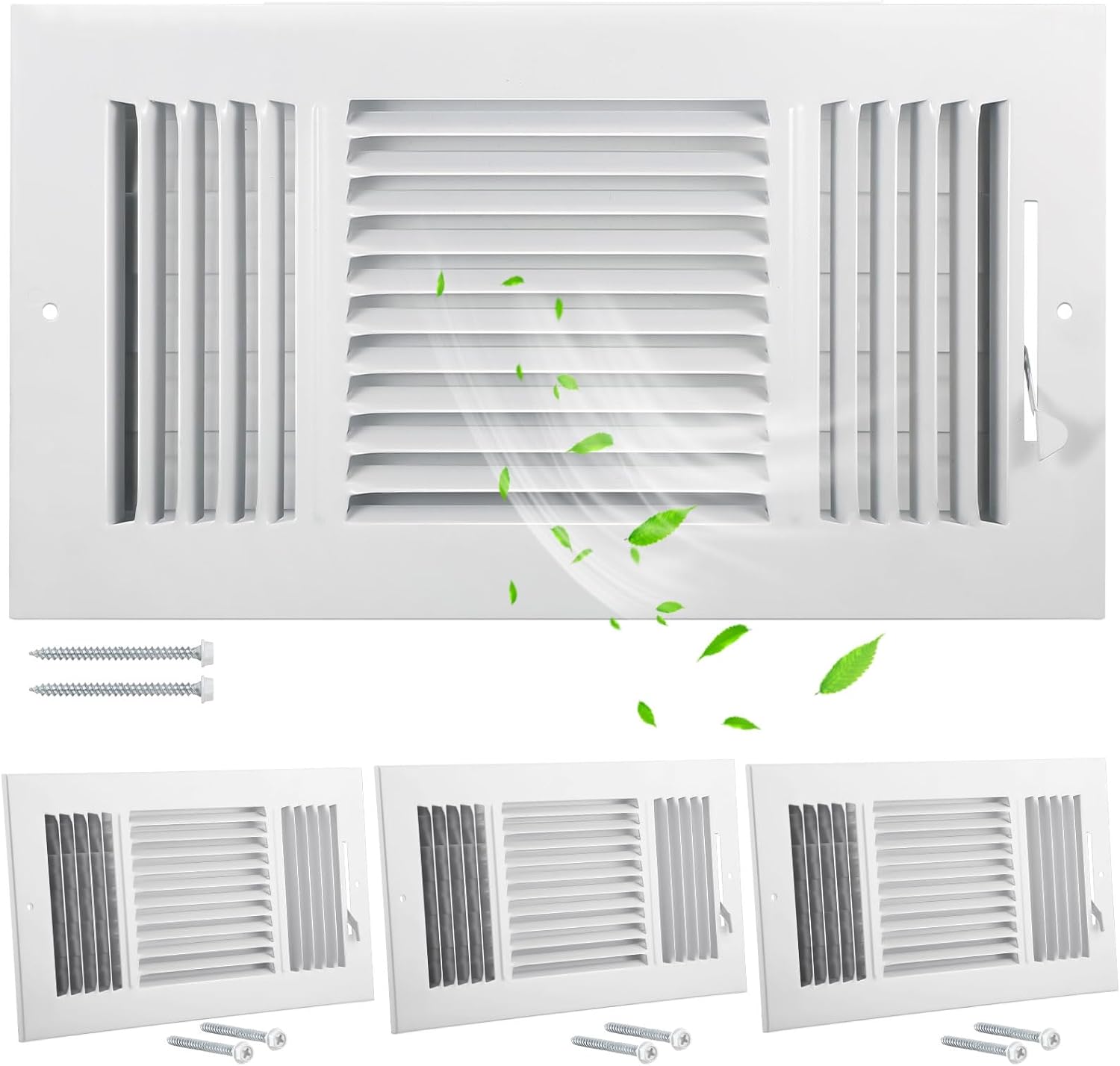 Wesiti 4 Pcs 12 x 6 Inch Vent Covers for Home Ceiling HVAC Sidewall Air ...