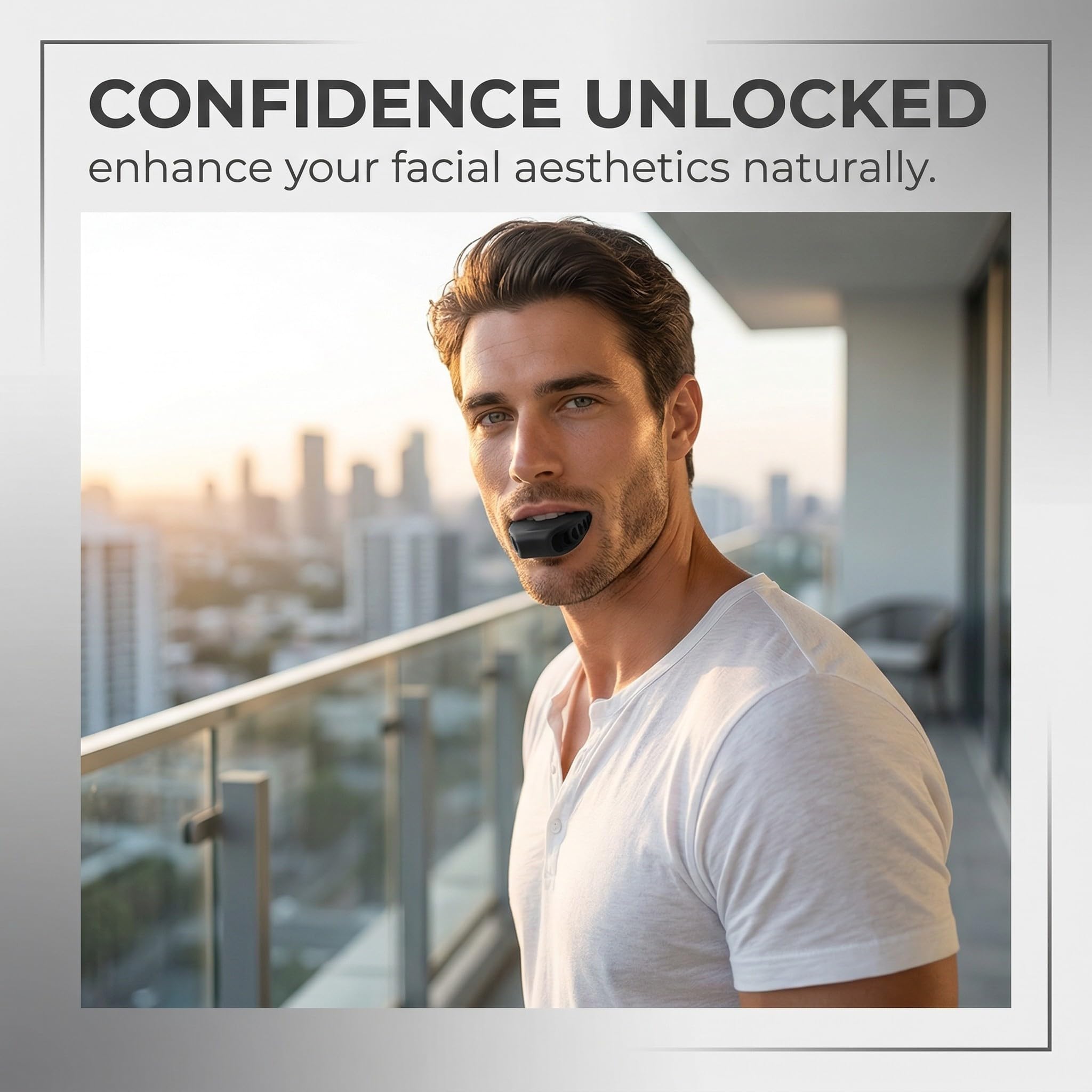 Jawline Trainer, Allenatore per Mascella, Trainer per Uomo e Donna, Esercitatore per Muscoli Facciali, Definizione della Linea della Mascella, Allenamento Mascellare