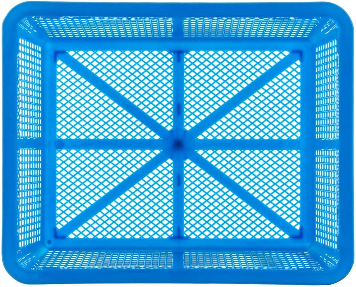 TrueCraftware- 21-3/4" X 17" Square Colander Strainer Basket Blue Color- Strainer Basket Wash Vegetables Fruits Drain Cooked Pasta Food Strainer Drainer Basket Strainer Kitchen Essentials
